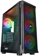 RAMPAGE PROLIX 650W 80+ Mesh Panel Temper Camlı + Argb Fanlı GAMING ATX KASA SIYAH