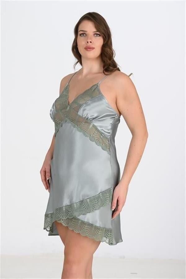 Scarlest Büyük Beden Yeşil Gecelik 2113