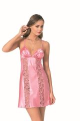 Scarlest Pembe Kısa Saten Gecelik