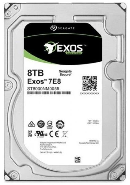 SEAGATE 3.5 EXOS ENTERPRISE 8TB 7200RPM 256MB SATA3 7/24 HDD ST8000NM0016