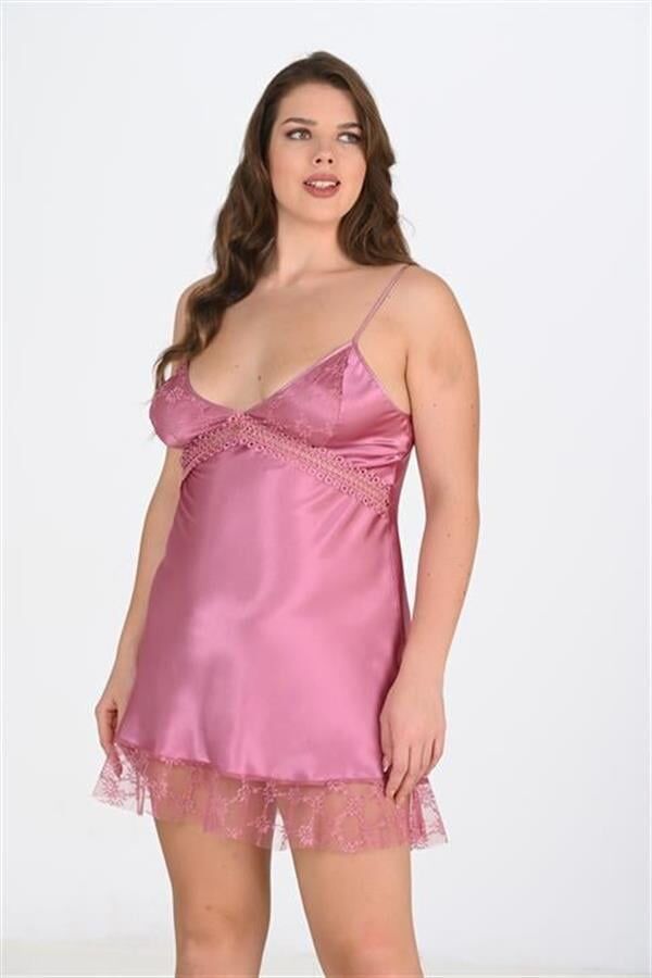 Scarlest Büyük Beden Gülkurusu Gecelik