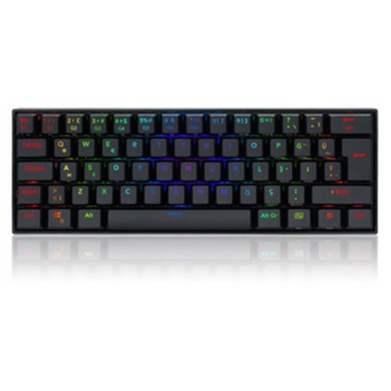 REDRAGON K530 DRACONIC PRO Q TR 60% KOMPAKT KABLOSUZ-BLUETOOTH 2.4G SWITCH MEKANİK KLAVYE SİYAH