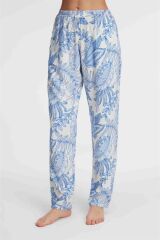 Scarlest 9143 Günlük Ev Giyimi Viskon Çiçek Desenli Yazlık örme Normal Bel Pijama Altı