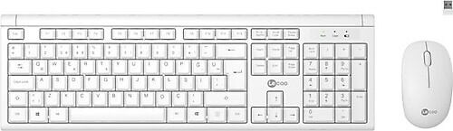 LENOVO LECOO Q Kablosuz Beyaz Klavye/Mouse Set KW200