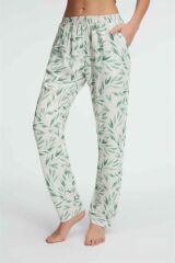 Scarlest 9146 Günlük Ev Giyimi Viskon Çiçek Desenli Yazlık Örme Normal Bel Pijama Altı