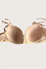 Scarlest Ten-Beyaz 2'li Mikro Kumaş Push Up Dolgulu Balenli Günlük Destekli Sütyen