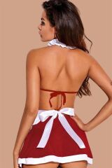 Scarlest Siyah Yanları Saten Şık Fantezi Hizmetçi Kostüm