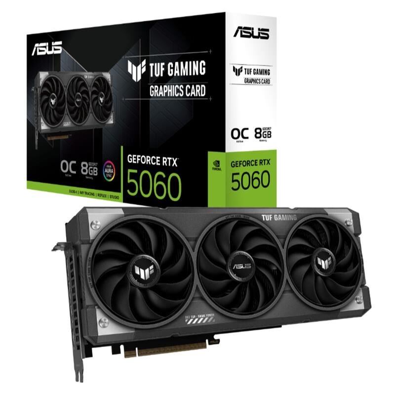 ASUS GEFORCE TUF-RTX5060-O8G-GAMING 8GB GDDR7 128BIT 1XHDMI 2XDP EKRAN KARTI