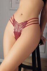 Scarlest Kiremit Kelebek Desen Tanga String