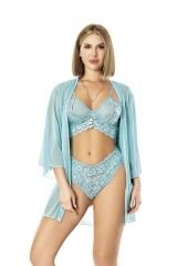 Scarlest Dantelli Transparan Fantezi Gecelik Takımı