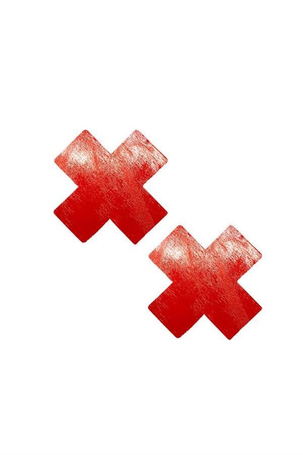 Scarlest Kırmızı Yapışkan Bantlı Fantezi Göğüs Ucu Kapatıcı