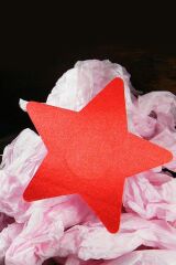 Scarlest Kırmızı Yıldız Şeklinde Fantezi Göğüs Ucu Kapatıcı