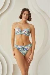 Scarlest Çiçek Desenli Kaplı Bikini Takımı