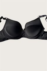 Scarlest Siyah-Ten 2'li Mikro Kumaş Push Up Dolgulu Balenli Günlük Destekli Sütyen