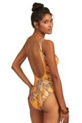 Scarlest Şal Desenli Yuvarlak Yaka Mayo