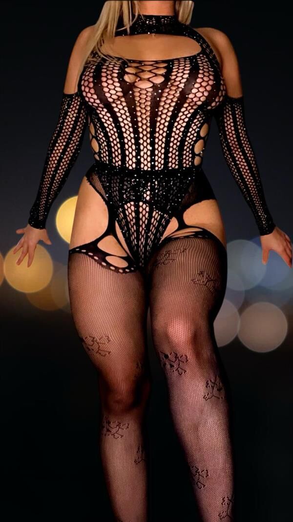 Scarlest Özel Tasarım Siyah Taşlı Fantezi Jartiyerli Vücut Çorabı