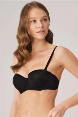 Scarlest Balenli Destekli Dolgulu Askısız Straplez Günlük Klasik T-Shirt Sütyeni