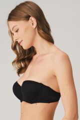 Scarlest Balenli Destekli Dolgulu Askısız Straplez Günlük Klasik T-Shirt Sütyeni