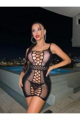 Scarlest Özel Tasarım Siyah Fantezi Vücut Çorabı