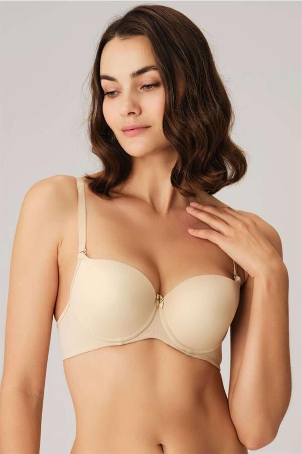 Scarlest Balenli Desteksiz Dolgusuz Askıları Çıkabilen Günlük Klasik T-Shirt Sütyeni