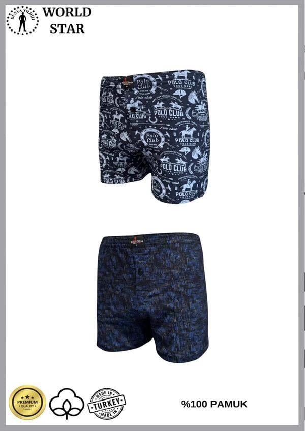 Scarlest 2'li Likralı Pamuklu Renkli Erkek Boxer