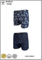 Scarlest 2'li Likralı Pamuklu Renkli Erkek Boxer