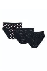 Scarlest Büyük Beden Pamuklu Likralı Karışık Renkli 3'lü Külot