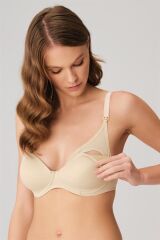 Balensiz Lohusa Önden Açılan Yumuşak Süngerli Ten Emzirme Sütyeni